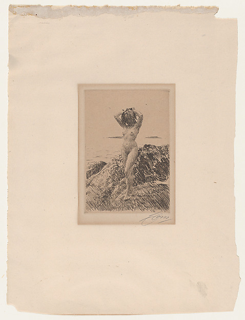 Anders Zorn, Hårtång (Seaweed Wreath)
