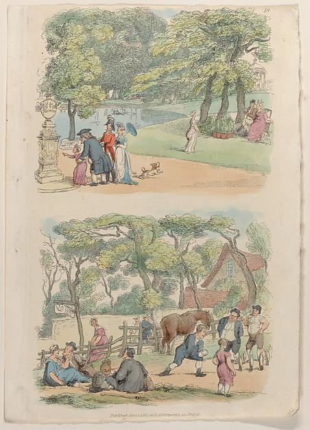 Thomas Rowlandson, Plate 18, from "World in Miniature"