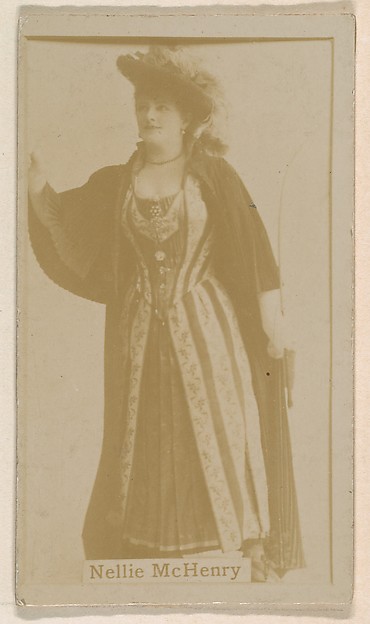 Kinney Brothers Tobacco Company, Nellie McHenry, from the Actresses series (N245) issued by Kinney Brothers to promote Sweet Caporal Cigarettes