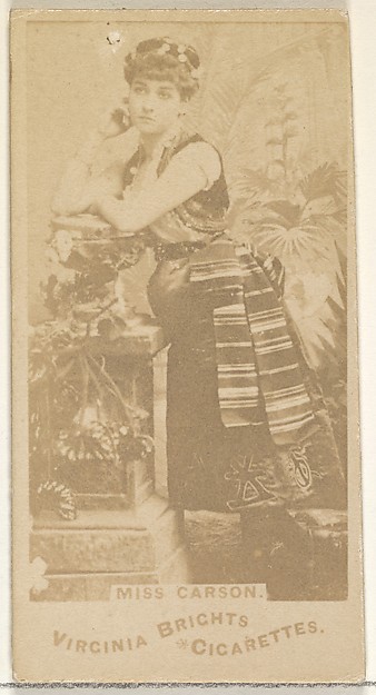 Allen & Ginter, Miss Carson, from the Actors and Actresses series (N45, Type 1) for Virginia Brights Cigarettes