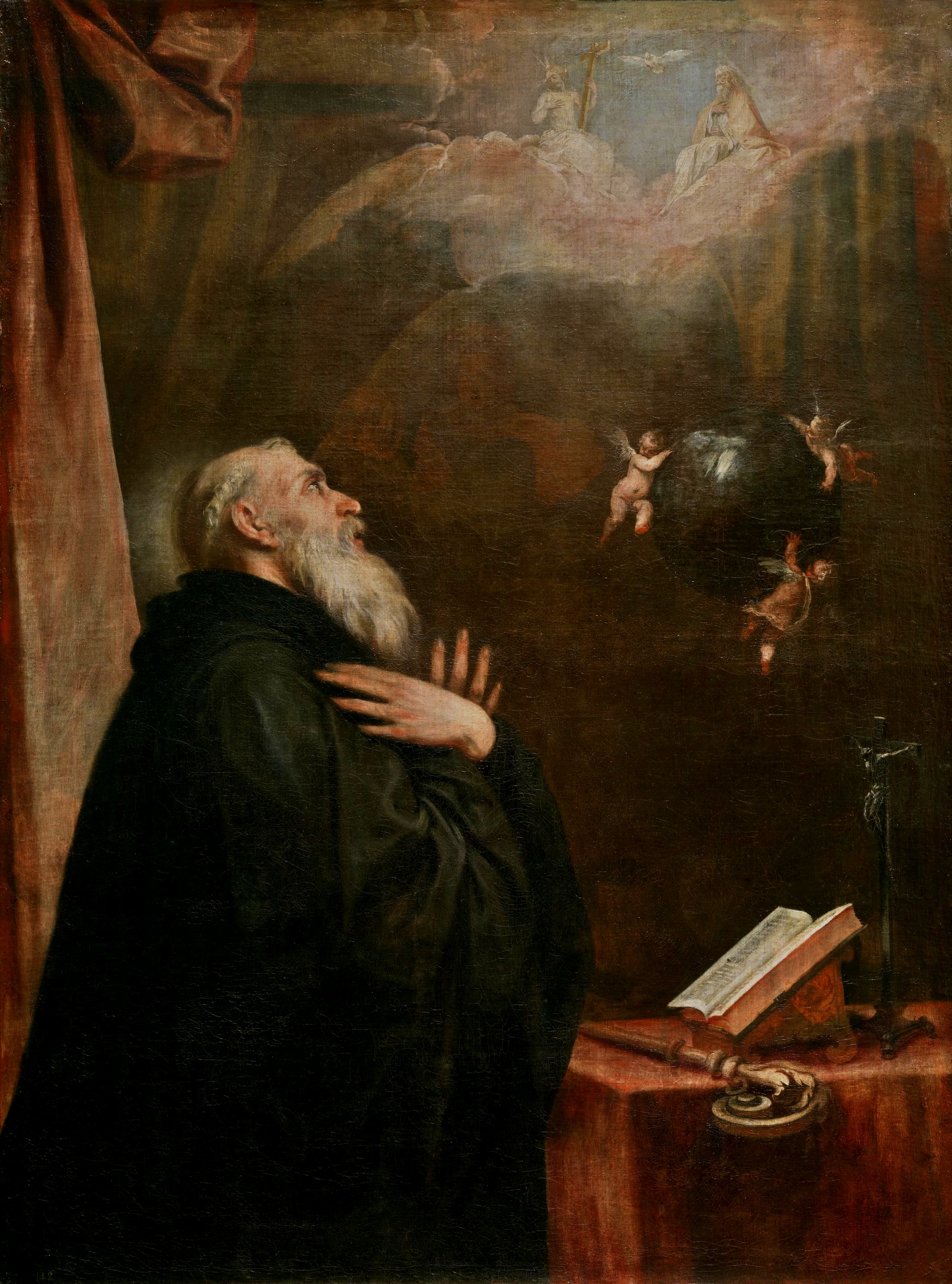 Alonso Cano, Saint Benedict's Vision of the Globe and the three Angels