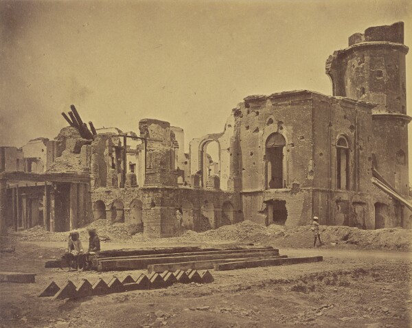 Felice Beato, [The Residency taken in Front and Showing the Room in which Sir Lawrence was Killed, Lucknow]