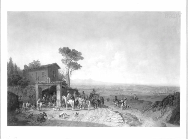 Heinrich Bürkel, Spaccio di vino near Rome