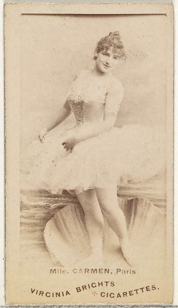 Allen & Ginter, Mlle. Carmen, Paris, from the Actors and Actresses series (N45, Type 1) for Virginia Brights Cigarettes