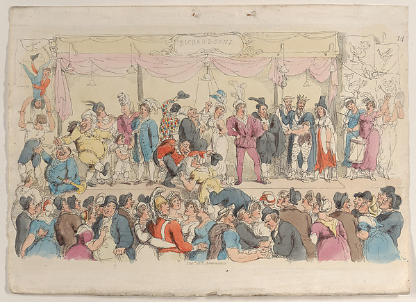 Thomas Rowlandson, Plate 14: Richardson's Show, from "World in Miniature"