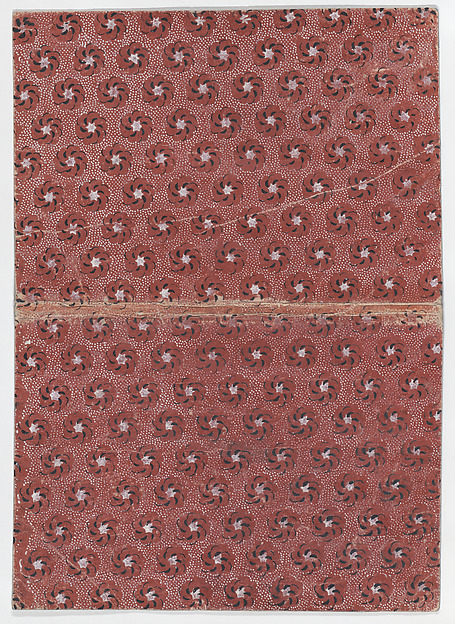 Anonymous, Book cover with floral and dot pattern