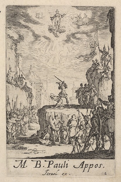 Jacques Callot, Martyrdom of Saint Paul, from "The Little Apostles" (Les Petits Apôtres)