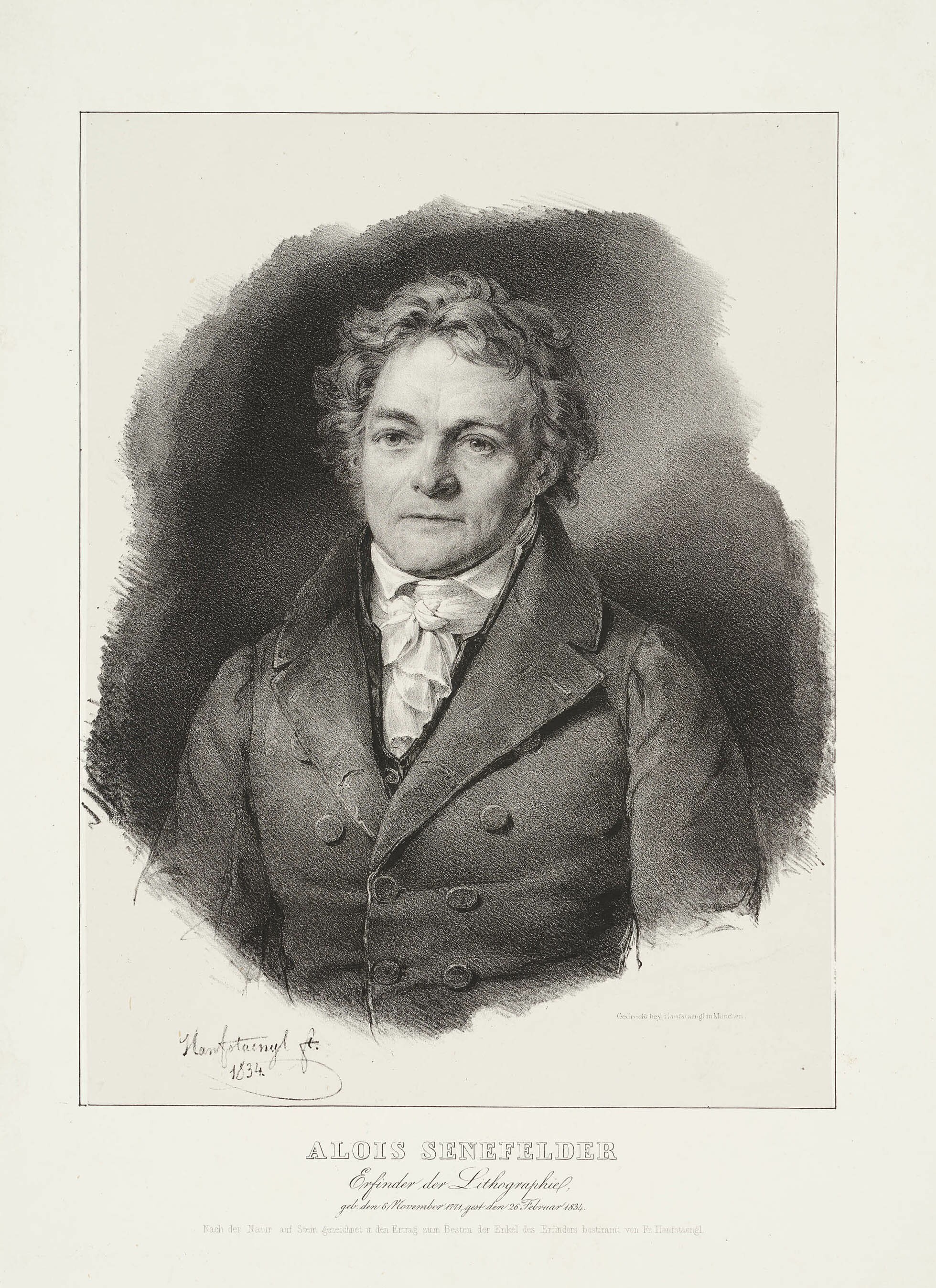 Franz Hanfstaengl, Bildnis Alois Senefelder