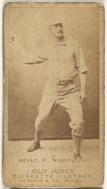 Goodwin & Company, John J. "Egyptian" Healy, Pitcher, Washington Nationals, from the Old Judge series (N172) for Old Judge Cigarettes
