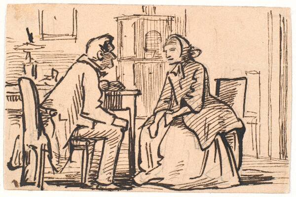 Wilhelm Marstrand, Enkens besøg