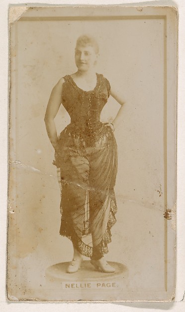 Kinney Brothers Tobacco Company, Nellie Page, from the Actresses series (N245) issued by Kinney Brothers to promote Sweet Caporal Cigarettes