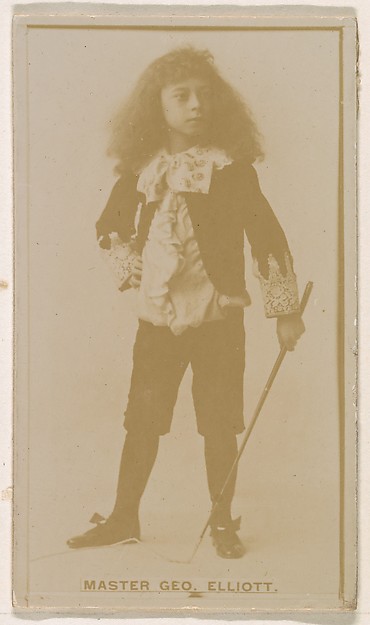Kinney Brothers Tobacco Company, Master George Elliott, from the Actresses series (N245) issued by Kinney Brothers to promote Sweet Caporal Cigarettes