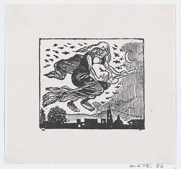 José Guadalupe Posada, A witch carrying a child on her broom