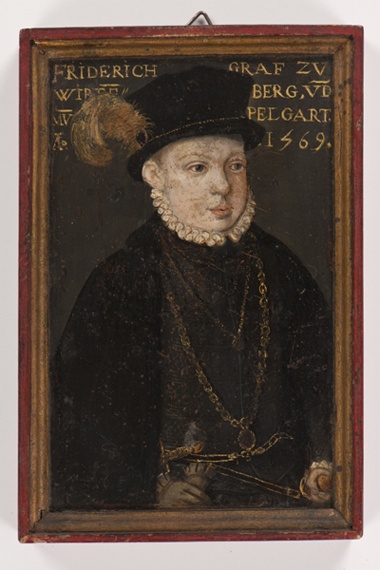 Unknown artist, Miniaturporträt des Grafen Friedrich von Mömpelgard, der spätere Herzog von Württemberg