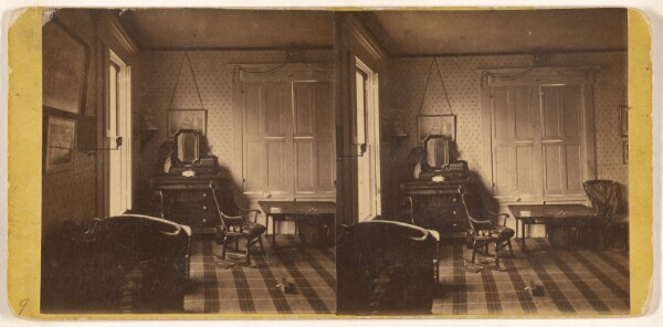 Edward Bierstadt, [Interior of living room, rocking chair at center]