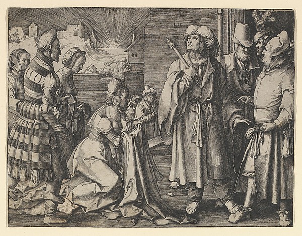 Lucas van Leyden, Potiphar's Wife Acuses Joseph