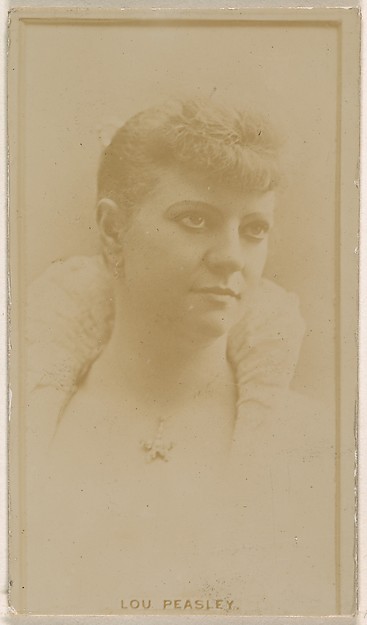Kinney Brothers Tobacco Company, Lou Peasley, from the Actresses series (N245) issued by Kinney Brothers to promote Sweet Caporal Cigarettes
