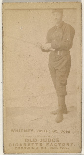 Goodwin & Company, Charles F. Whitney, 3rd Base, St. Joseph Clay Eaters, from the Old Judge series (N172) for Old Judge Cigarettes