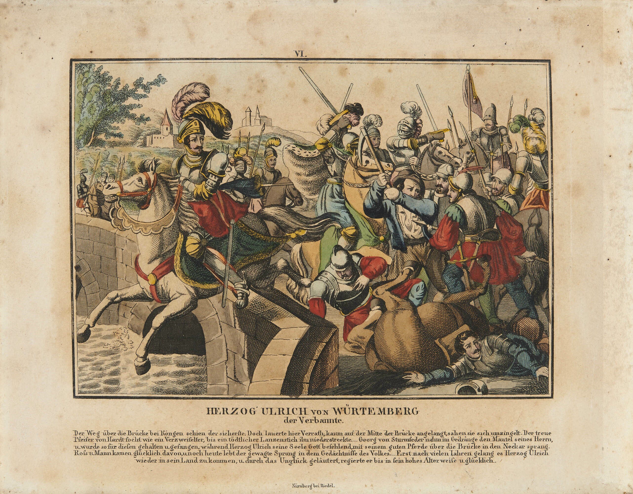 Johann Michael Eberlein, "Herzog Ulrich von Würtemberg der Verbannte", Blatt 6
