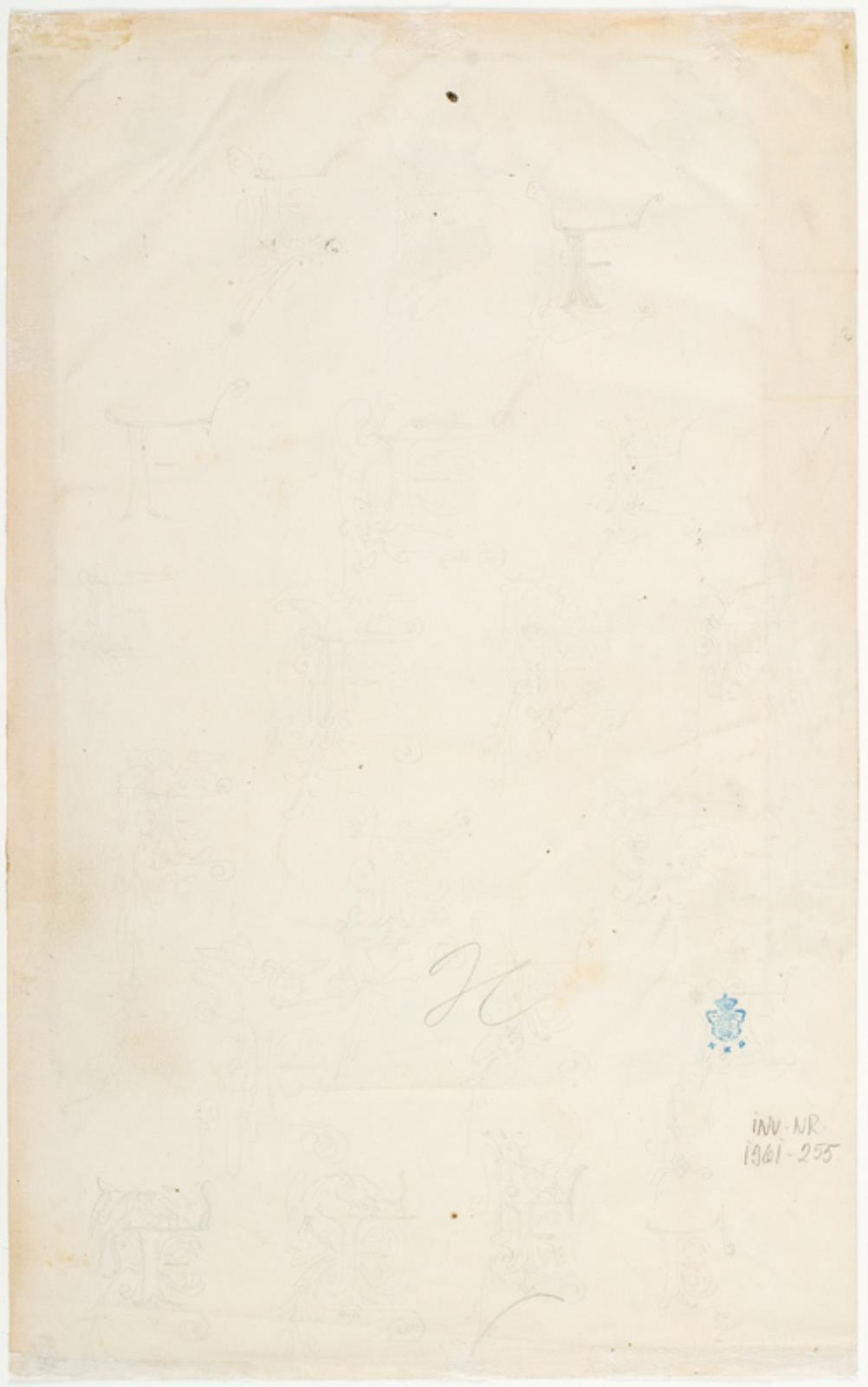 Lorenz Frølich, Ornamentale blyantsrids af bogstavet F