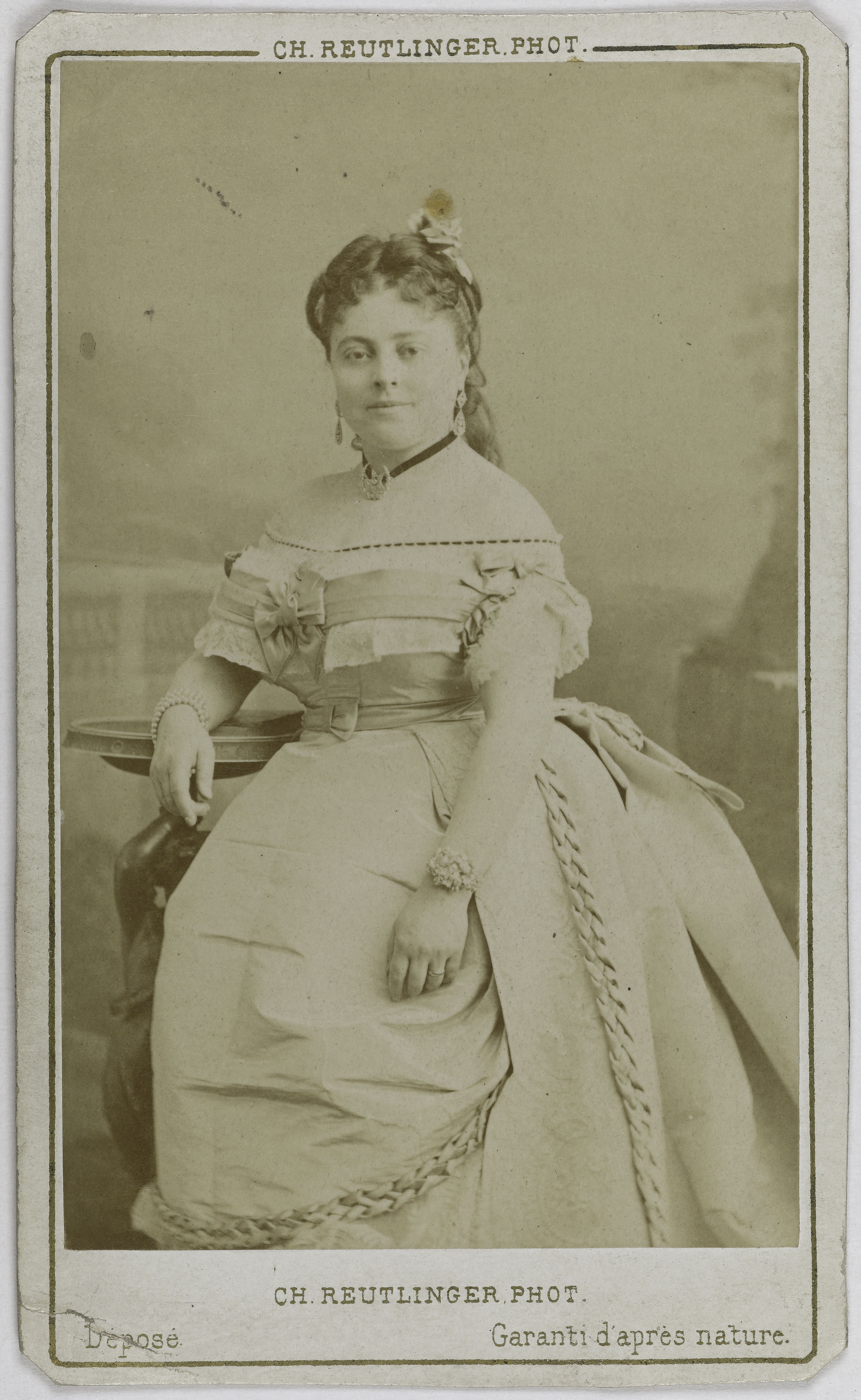 Charles Reutlinger, Portrait de Ponsin Adélaïde Zélia, (épouse de H. Provost), (1843-1885), (actrice)