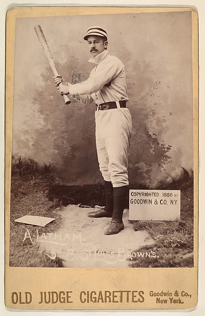 Goodwin & Company, A. Latham, 3rd Base, St. Louis Browns, from the series Old Judge Cigarettes