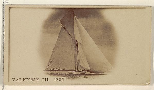 Allen & Ginter, Valkyrie III, 1895, from the Famous Ships series (N50) for Virginia Brights Cigarettes