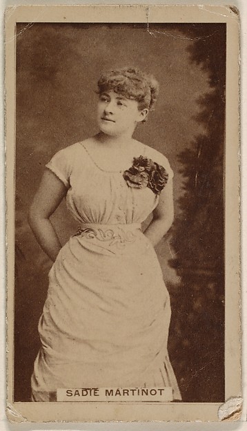 Kinney Brothers Tobacco Company, Sadie Martinot, from the Actresses series (N245) issued by Kinney Brothers to promote Sweet Caporal Cigarettes