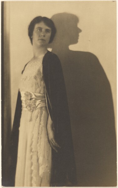 Louis Fleckenstein, [Portrait of a Woman in Cloak with Shadow]