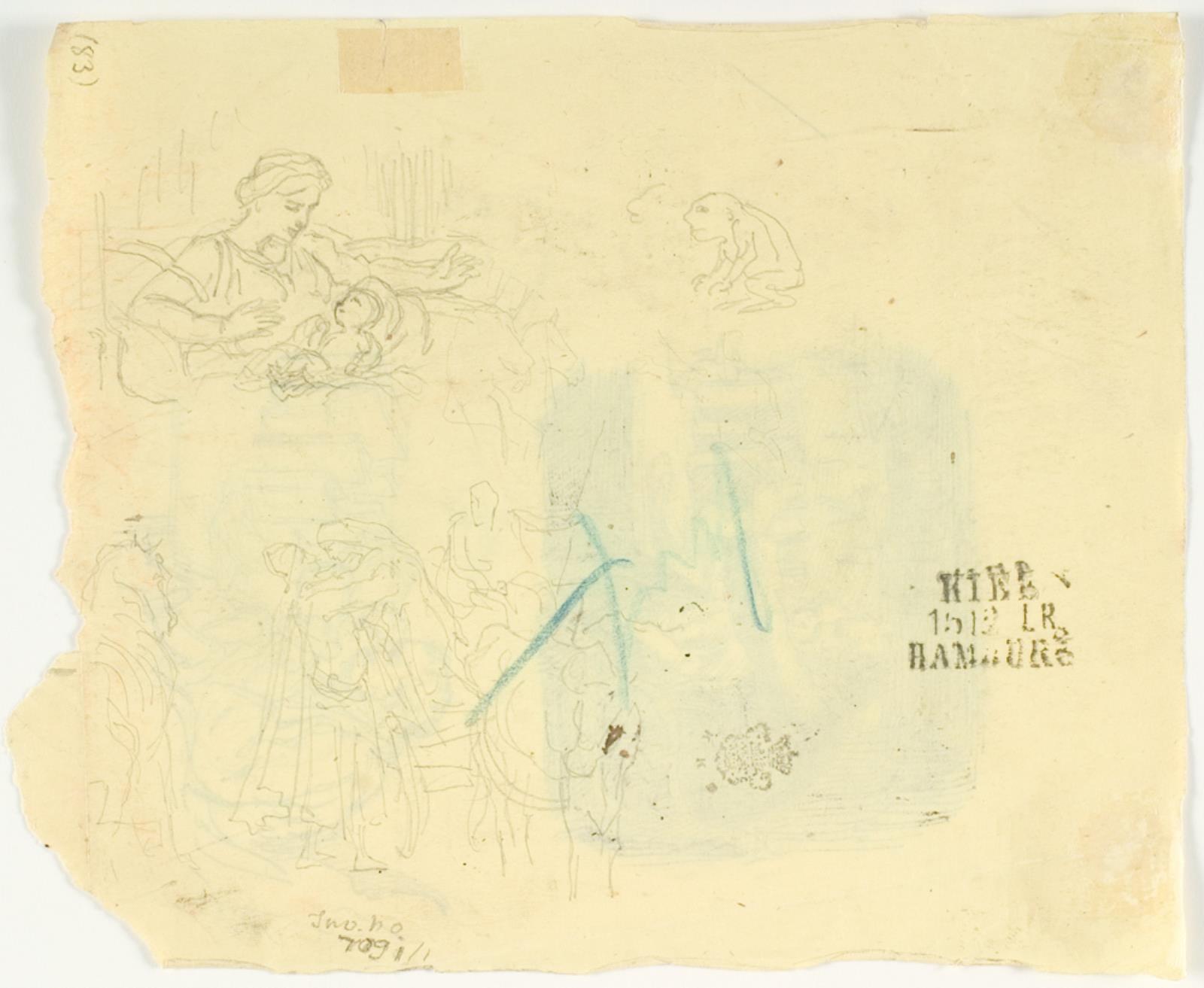 Lorenz Frølich, Illustrationsudkast, bl.a. til H.C. Andersen, Dyndkongens Datter