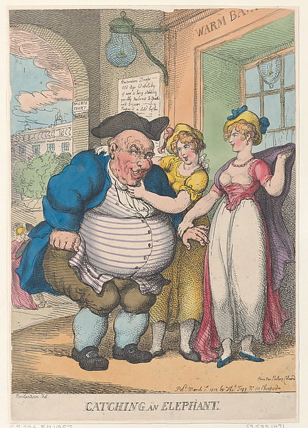 Thomas Rowlandson, Catching an Elephant