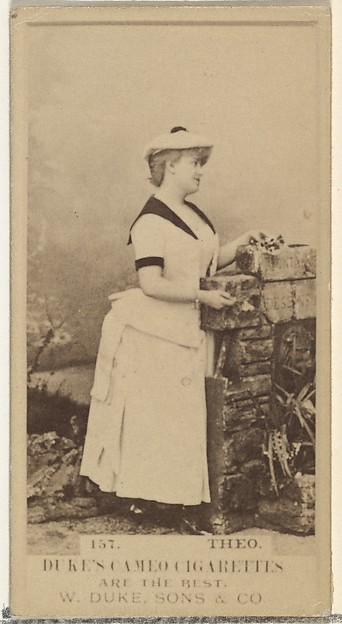 W. Duke, Sons & Co., Card Number 157, Theo, from the Actors and Actresses series (N145-5) issued by Duke Sons & Co. to promote Cameo Cigarettes