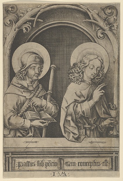 Israhel van Meckenem, St. James the Greater and St. John, from The Apostles