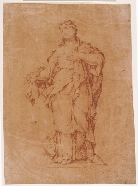Luca Giordano, Maria Magdalene, efter Algardis statue i S. Silvestro al Quirinale