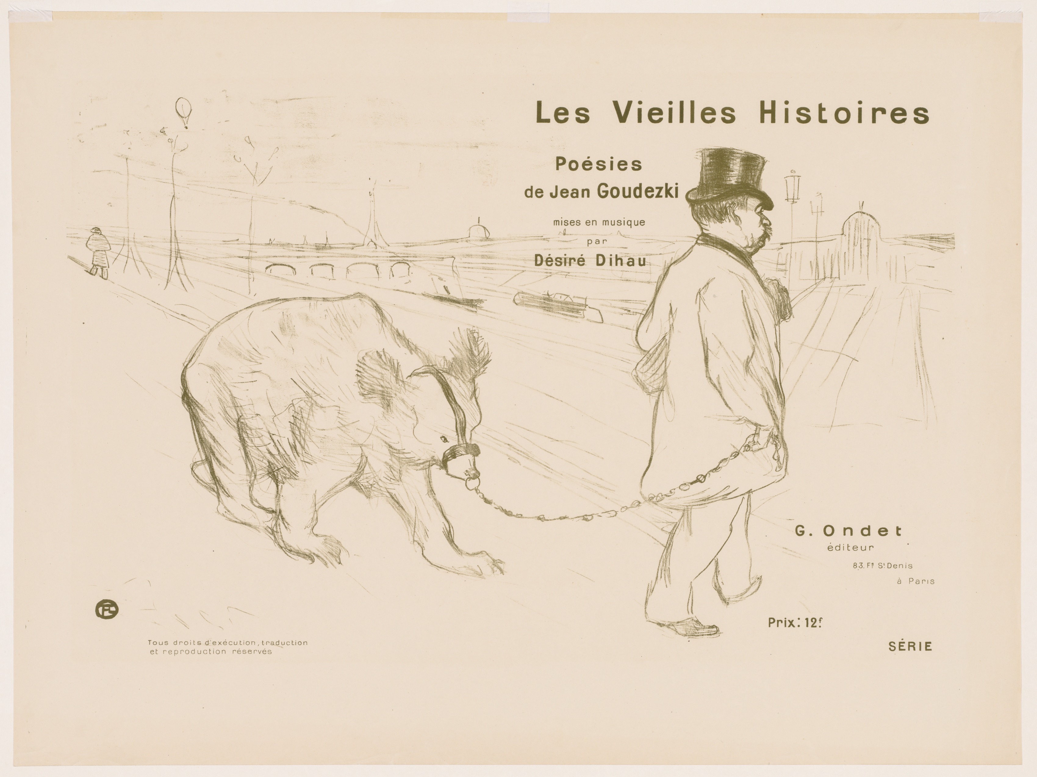 Henri de Toulouse-Lautrec, Les Vieilles histoires:  Couverture - Frontispiece