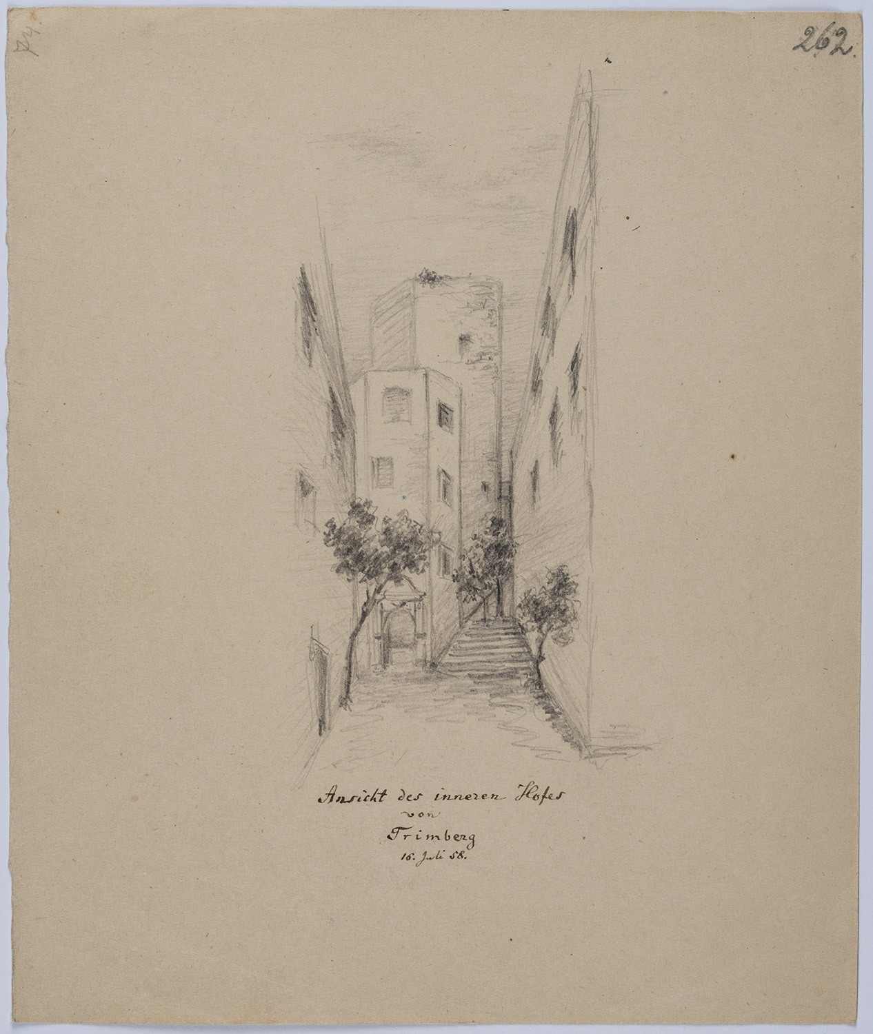 Rudolf Lutter, Trimburg (Gemeinde Elfershausen, Unterfranken): Burgruine, innerer Hof