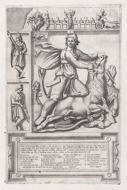 Anonymous, Statue of Mithras, from "Speculum Romanae Magnificentiae"