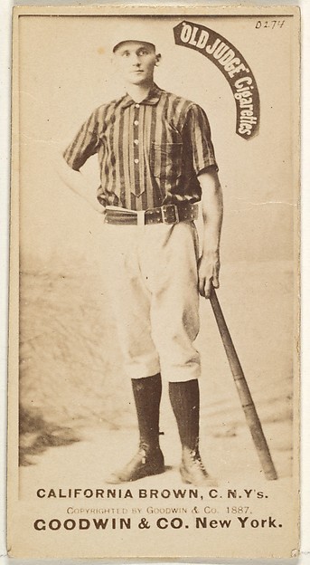 Goodwin & Company, William "California" Brown, Catcher, New York, from the Old Judge series (N172) for Old Judge Cigarettes