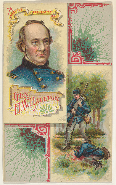 W. Duke, Sons & Co., A Short History of General H. W. Halleck, from the Histories of Generals series (N114) issued by W. Duke, Sons & Co. to promote Honest Long Cut Smoking and Chewing Tobacco