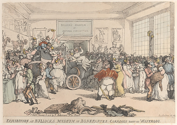 Thomas Rowlandson, Exhibition at Bullock's Museum of Bonaparte's Carriage Taken at Waterloo