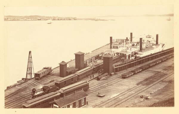 Carleton Watkins, [The C.P. Ferry Boat Solano]