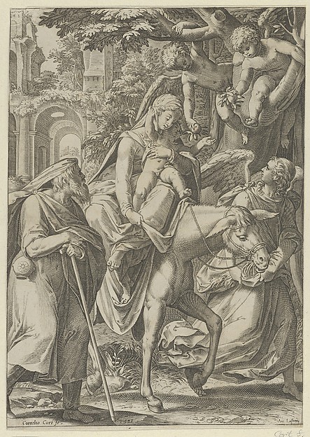 Cornelis Cort, The Flight into Egypt