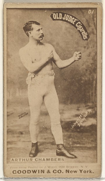 Goodwin & Company, Arthur Chambers, from the Celebrities and Prizefighters series (N174) for Old Judge Cigarettes