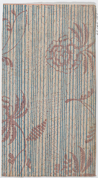Anonymous, Sheet with two borders with an overall dot pattern