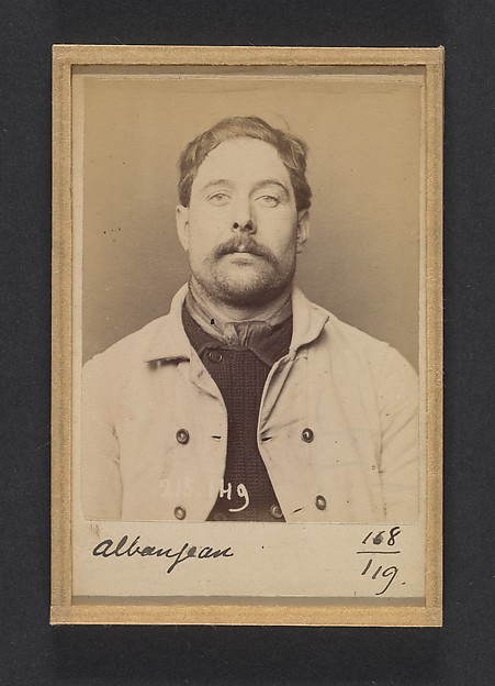 Alphonse Bertillon, Alban. Jean-Louis. 35 ans, né à Paris. Plombier. Anarchiste. Fiché le 5/3/94.