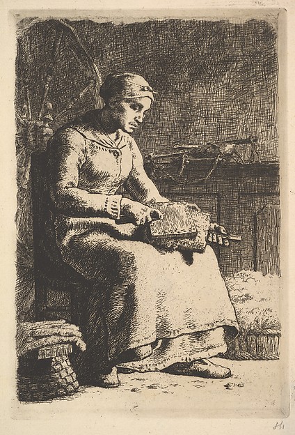 Jean-François Millet, The Wool Carder