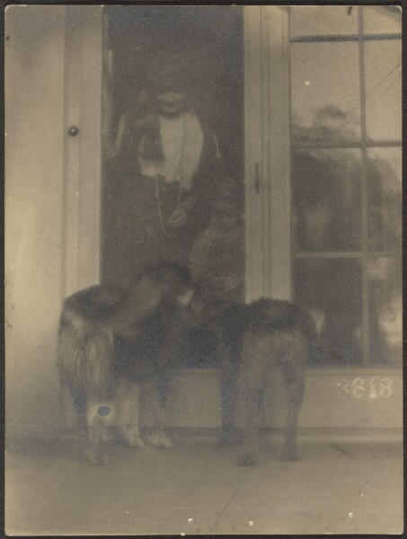 Louis Fleckenstein, [Dogs at Door]