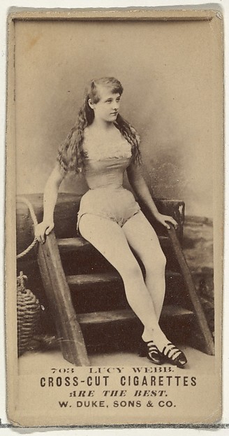 W. Duke, Sons & Co., Card Number 703, Lucy Webb, from the Actors and Actresses series (N145-3) issued by Duke Sons & Co. to promote Cross Cut Cigarettes