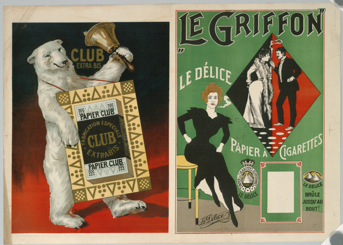 Anonym, PAPIER CLUB EXTRA BIS; "LE GRIFFON"; PAPIER À CIGARETTES