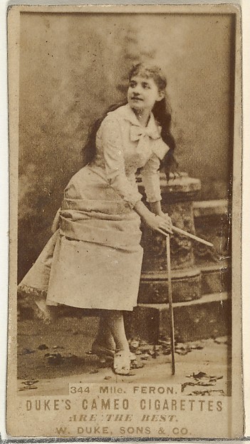 W. Duke, Sons & Co., Card Number 344, Mlle. Feron, from the Actors and Actresses series (N145-5) issued by Duke Sons & Co. to promote Cameo Cigarettes